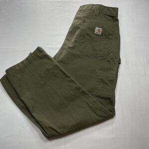 Carhartt Relaxed Fit Twill Utility Work Pants - Army Green - 38 x 30